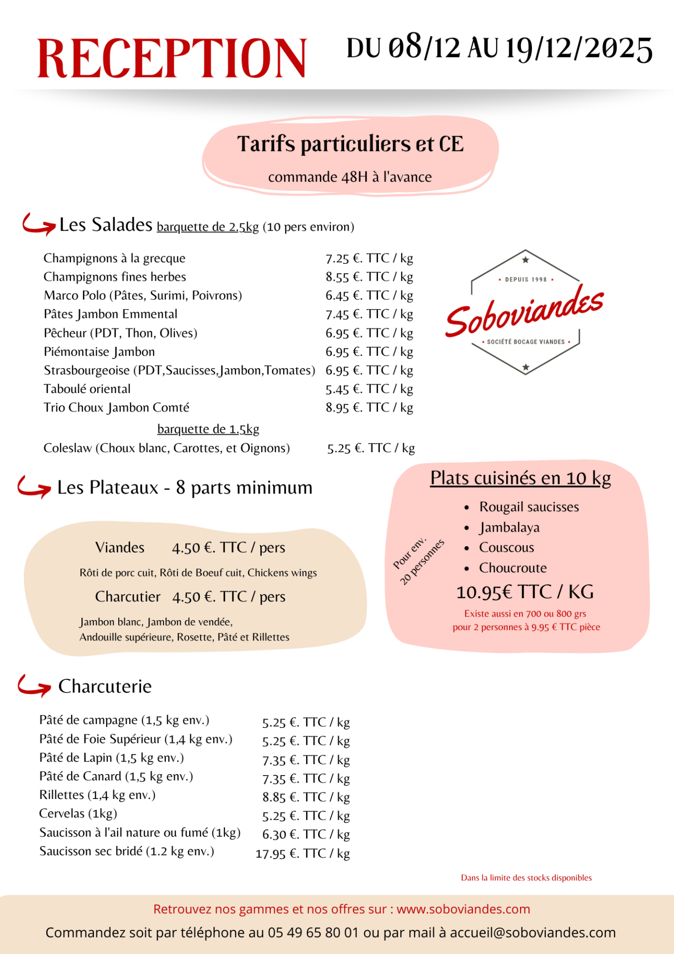 Reception du 08 12 au 19 12 2025